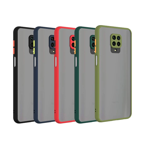 قاب محافظ مات با محافظ دوربین شیائومی Matte Hybrid Case With Camera Protector for Xiaomi Redmi Note 9 Pro / Note 9 Pro Max / Note 9S / Poco M2 Pro