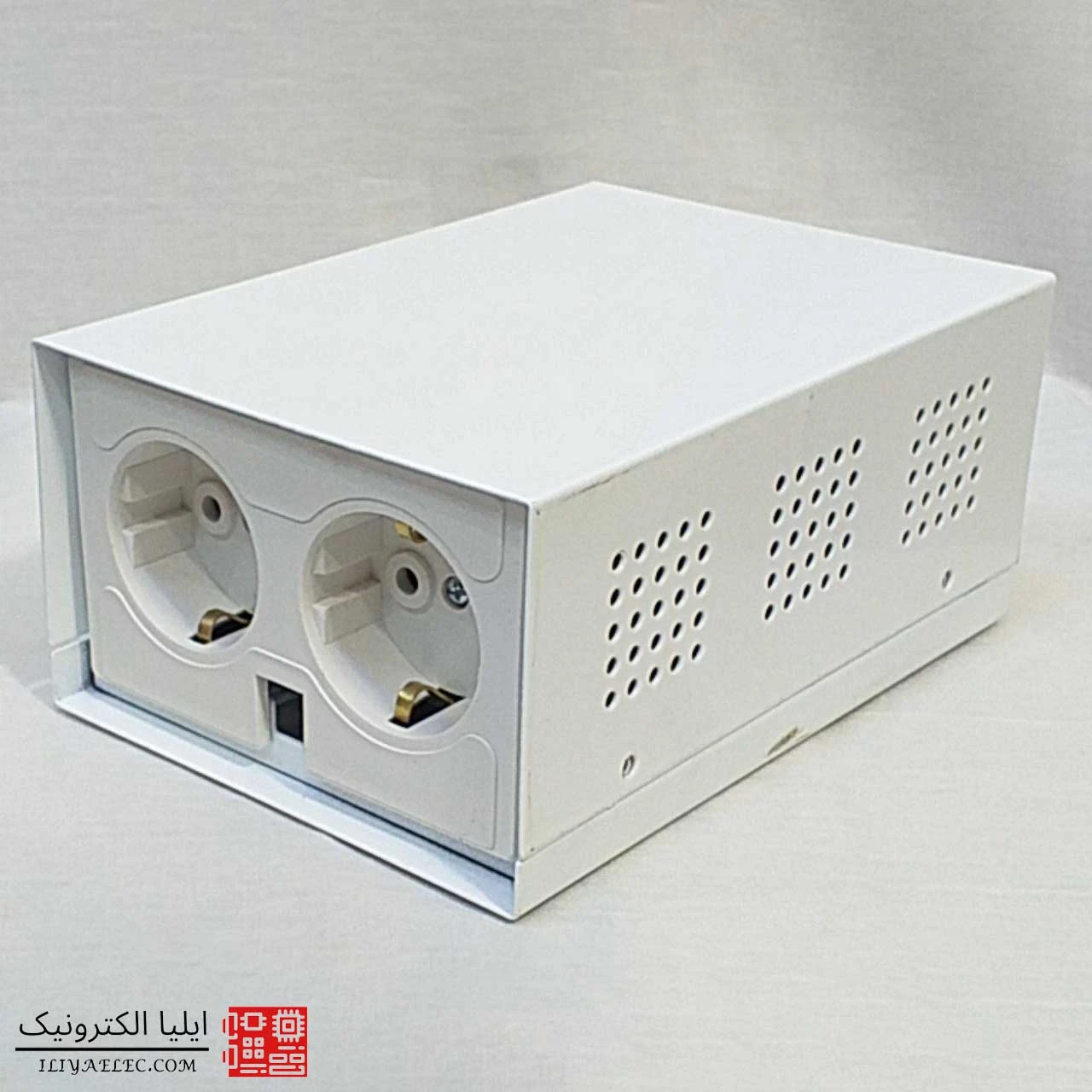قاب محافظ ۲ پریز فلزی همراه با ارت