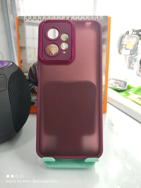 قاب نیمه شفاف مات رنگ زرشکی Redmi note 12 4g