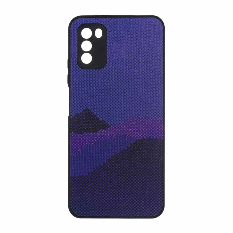 قاب هاشور بنفش xiaomi poco m3