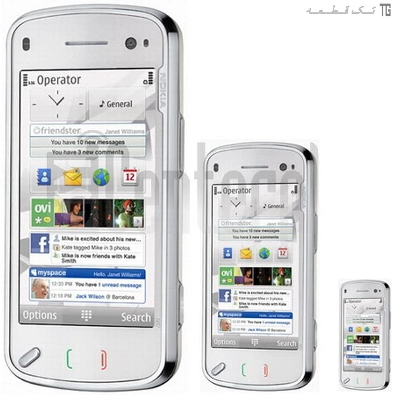 قاب‌‌وشاسی نوکیا (سفید) Housing Nokia N97 Mini