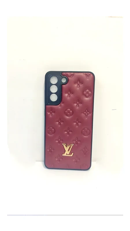 قاب پافر طرح چرم LV مدل samsung galaxy S ۲۱ FE زرشکی / قاب سامسونگ