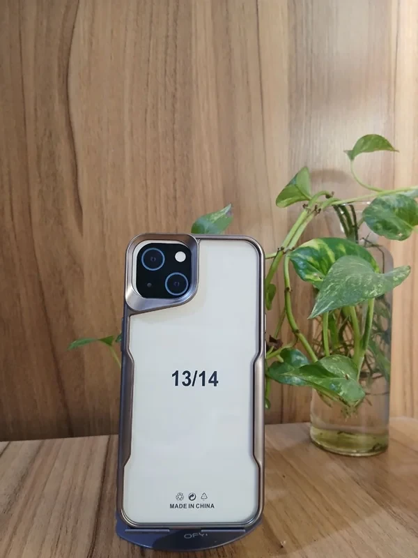 قاب پشت شفاف بژ iphone 12/iphone 14/iphone 15