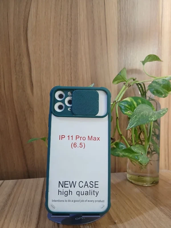 قاب پشت شفاف سبز محافظ لنزدار iphone 12 pro