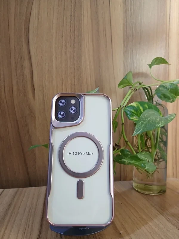 قاب پشت شفاف طرح مگ سیف iphone 12 pro