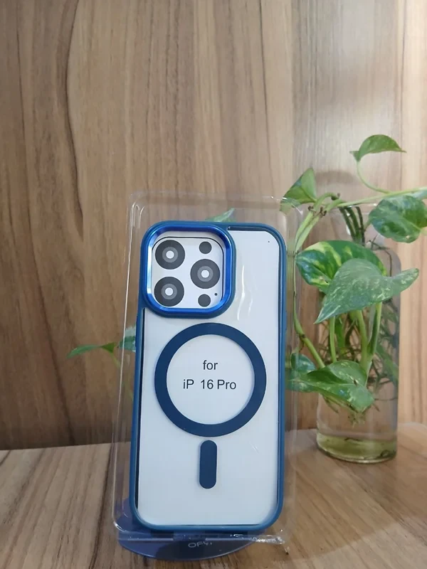 قاب پشت شفاف طرح مگ سیف iphone 16 promax