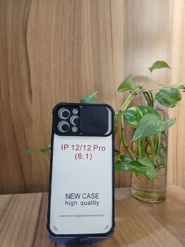 قاب پشت شفاف محافظ لنز دار iphone 12 pro