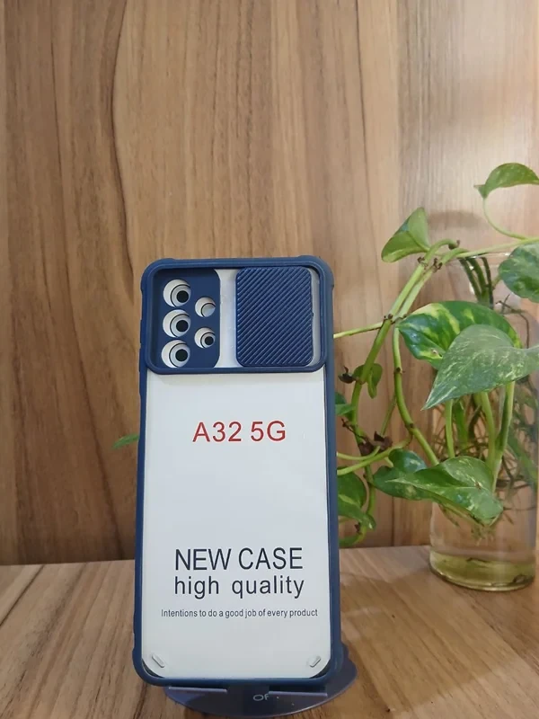 قاب پشت شفاف محافظ لنز دار سرمه ای samsung a32 5g