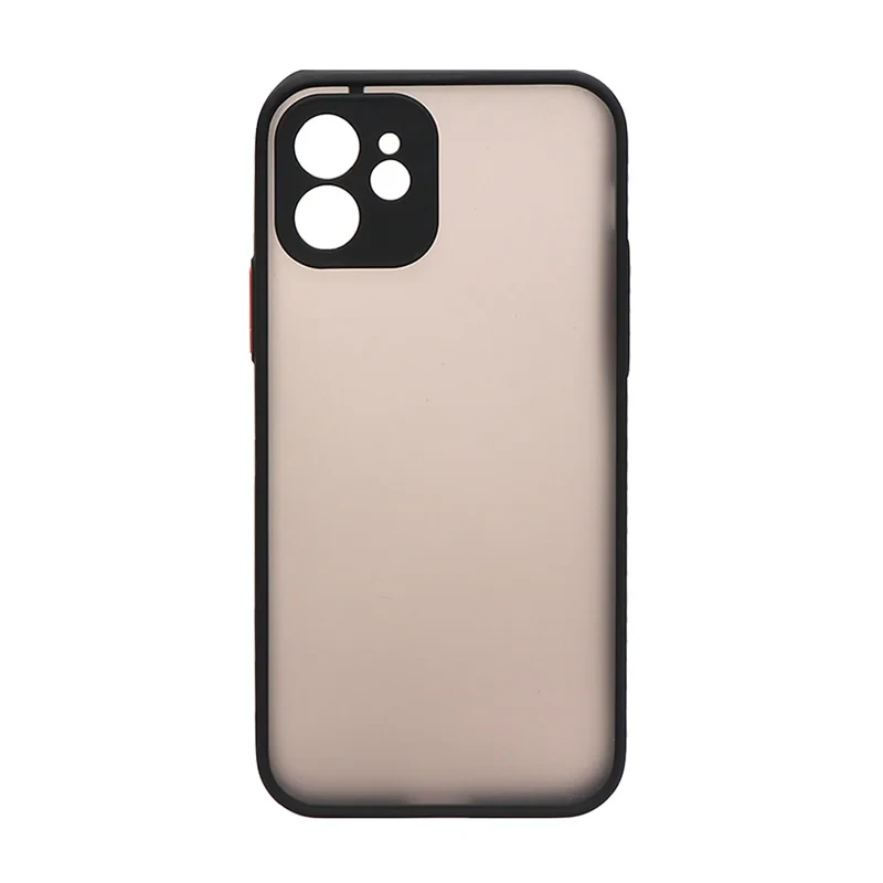 قاب پشت مات محافظ لنزدار Apple iPhone 12-مشکی