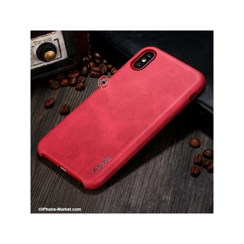 قاب چرم آیفون X مدل Vintage برند X-Level