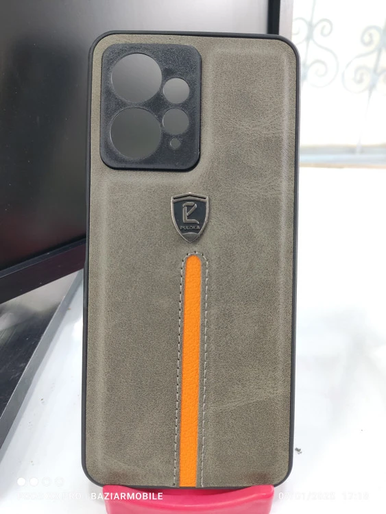 قاب چرمی Puloka لوگو متال Xiaomi Redmi note 12 4g