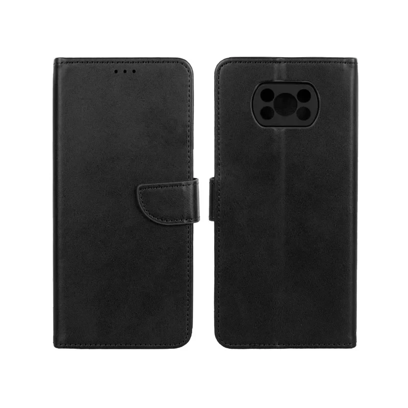 قاب چرمی مگنتی محافظ لنزدار مشکی شیائومی پوکو x۳ / x۳ پرو / x۳ NFC