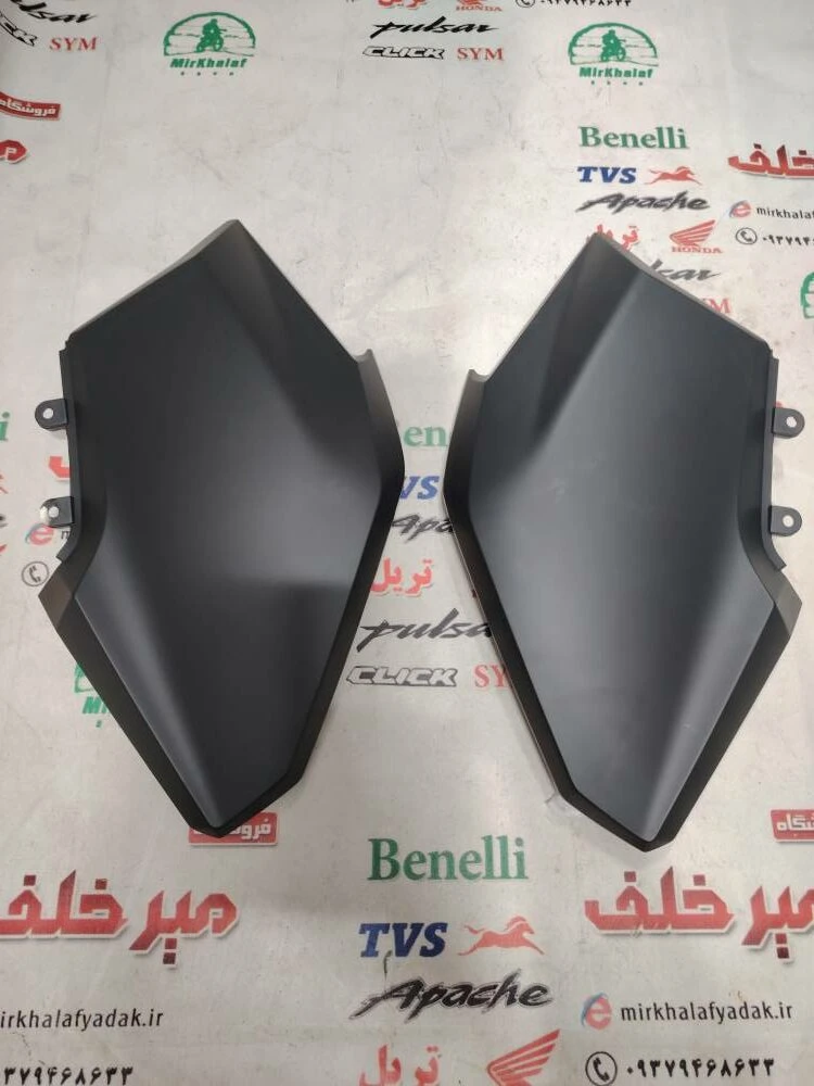 قاب (کاور فلاپ) بغل بلوری چراغ جلو طرح واریو 160 مشکی مات (جفتی)