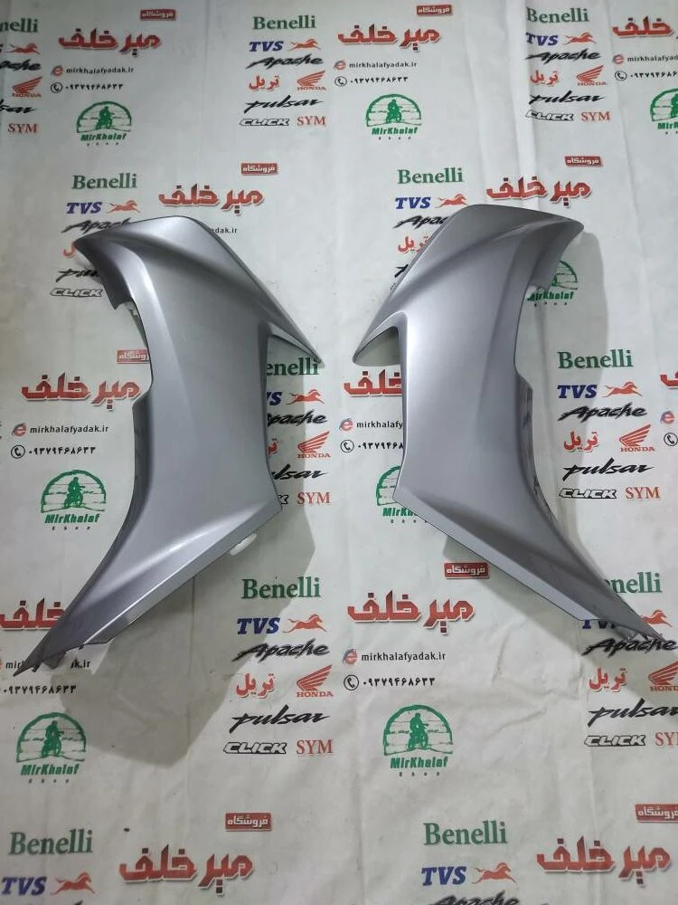 قاب (کاور فلاپ) بغل بلوری چراغ جلو موتور یاماها طرح ایروکس جدید نیوفیس nvx مدادی تیتانیومی (سمت چپ)