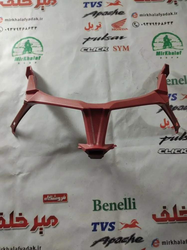 قاب (کاور فلاپ) عینکی بلوری چراغ جلو موتور طرح کلیک (قرمز)