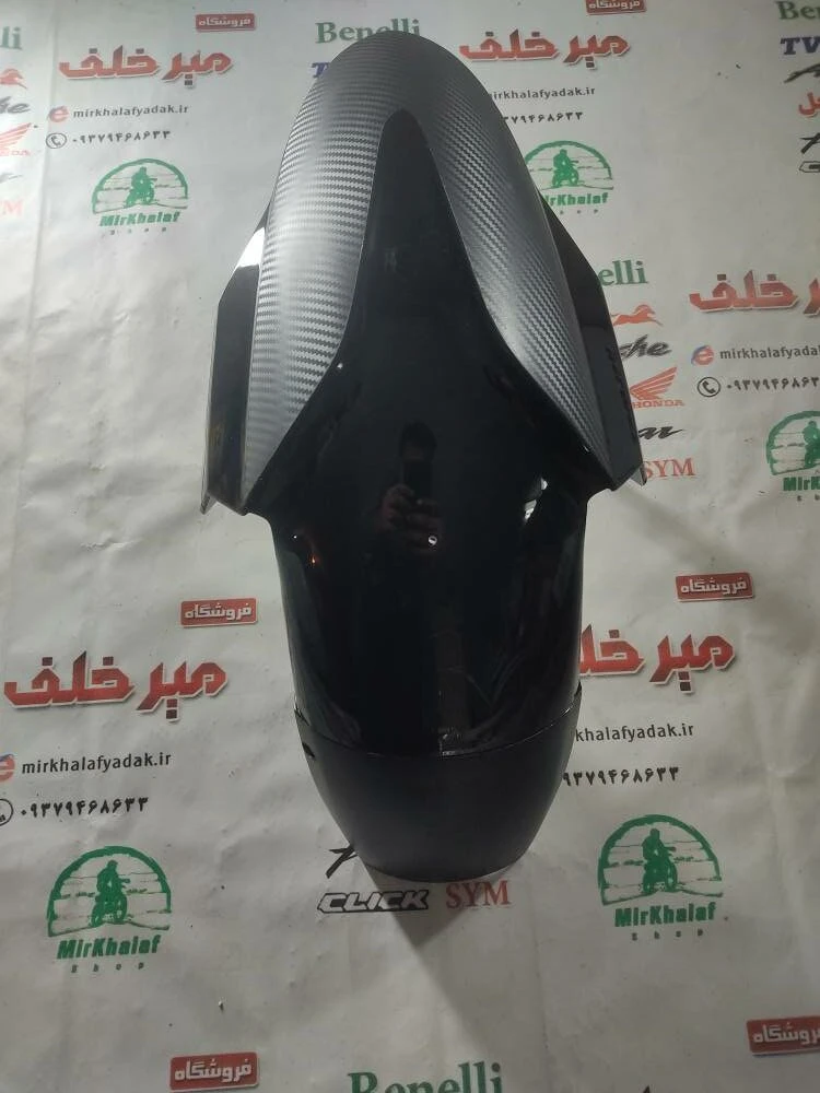قاب (کاور فلاپ) گلگیر جلو موتور پالس rs ار اس مشکی کربنی اصلی