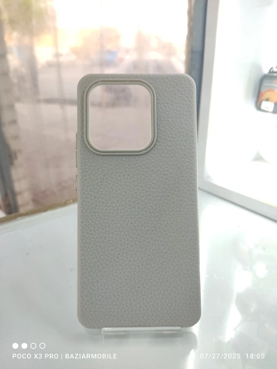 قاب کروکودیل بدون مگ سیف گوشی Redmi Note 14 4g رنگ خاکستری