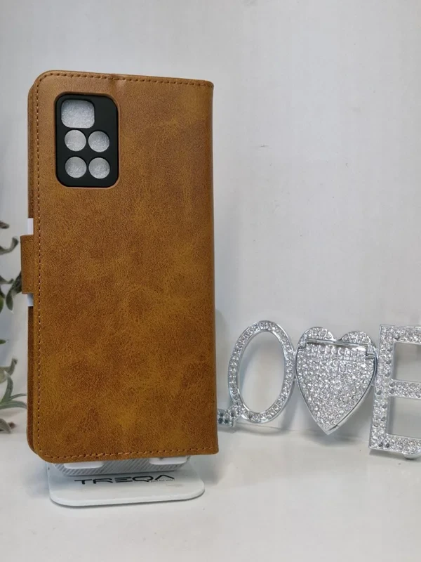 قاب کیفی جاکارتی دار قهوه ای xiaomi redmi 10