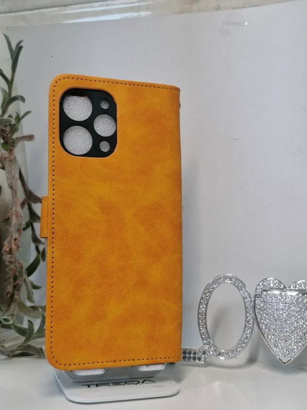 قاب کیفی مگنتی جا کارتی دار xiaomi 12 نارنجی