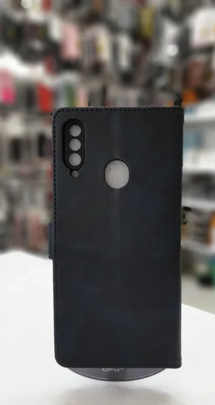 قاب کیفی مگنتی جاکارتی دار سرمه ای Samsung galaxy a20s