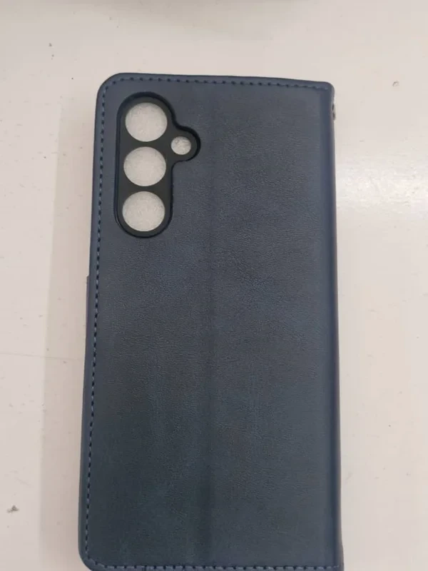 قاب کیفی مگنتی جاکارتی دار سرمه ای چرم xiaomi poco x5