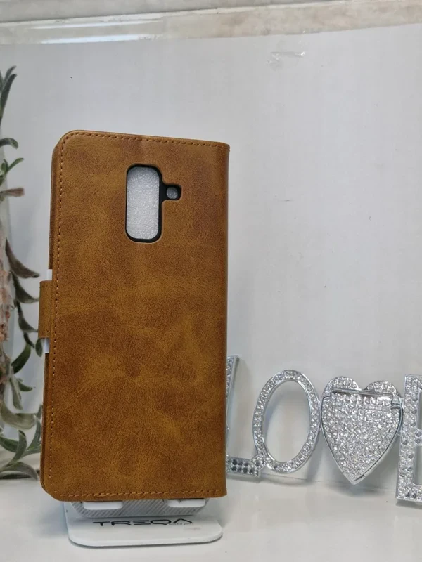 قاب کیفی مگنتی جاکارتی دار قهوه ای +Samsung galaxy A6