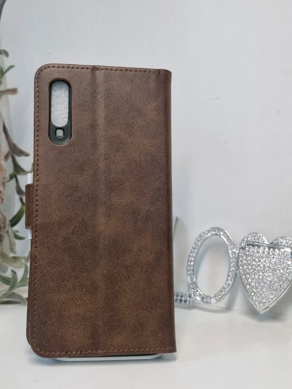 قاب کیفی مگنتی جاکارتی دار قهوه ای Samsung galaxy A70/A70S