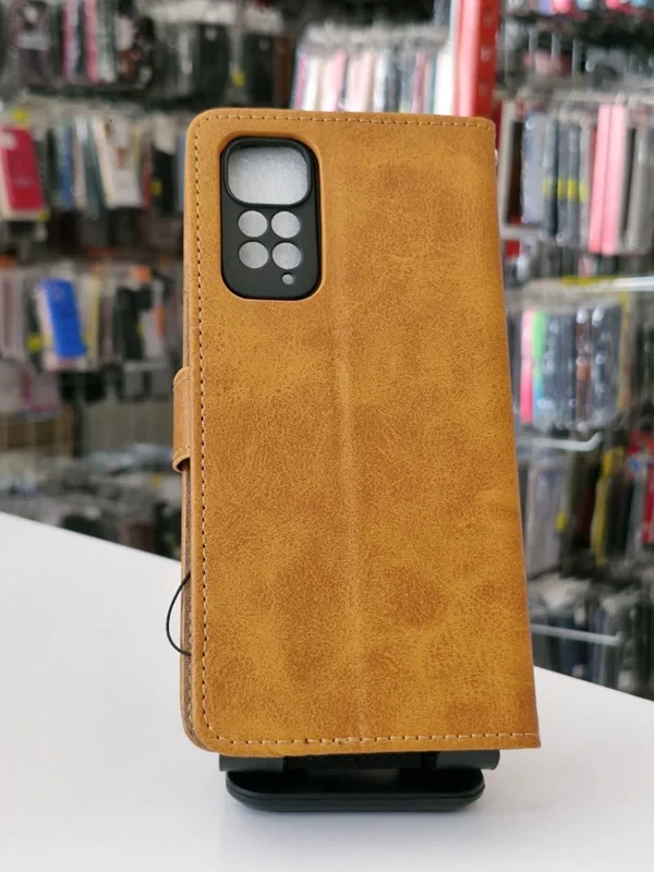 قاب کیفی مگنتی جاکارتی دار قهوه ای xiaomi note 11s