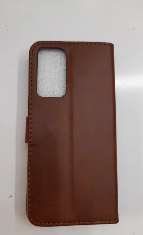 قاب کیفی مگنتی جاکارتی دار قهوه ای چرم xiaomi mi 12 lite