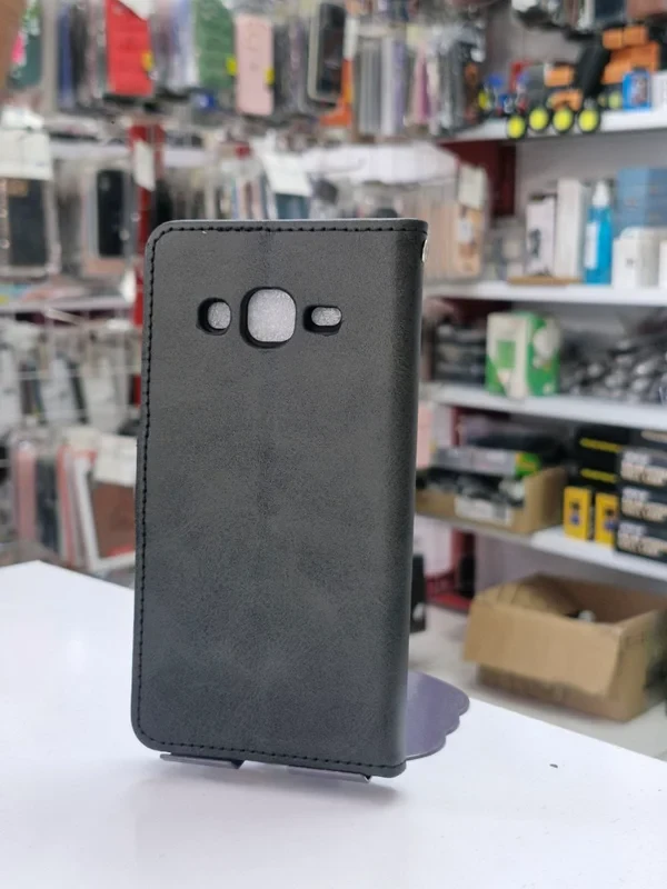 قاب کیفی مگنتی جاکارتی دار مشکی Samsung galaxy J510
