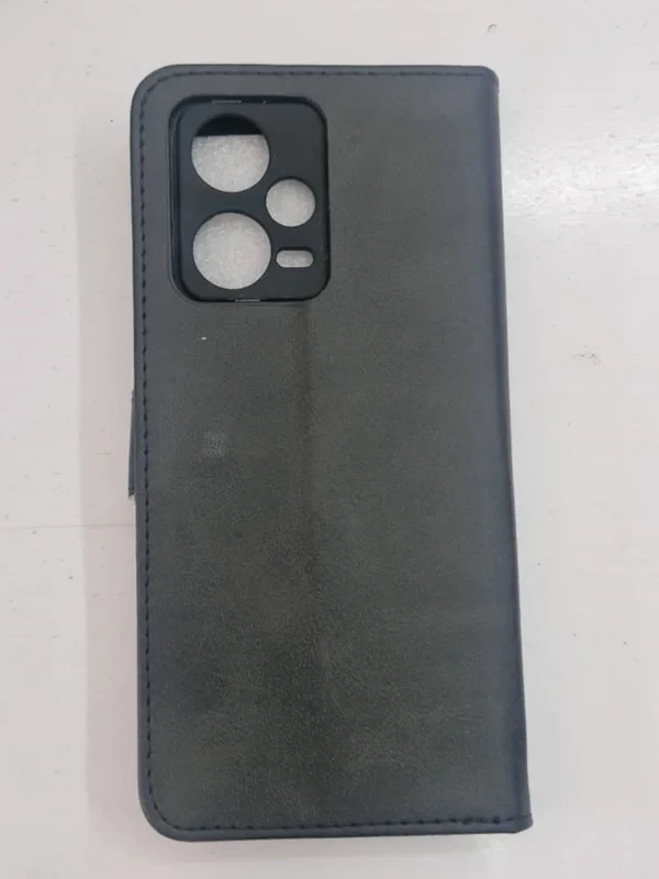 قاب کیفی مگنتی جاکارتی دار مشکی چرم xiaomi note 12 pro plus