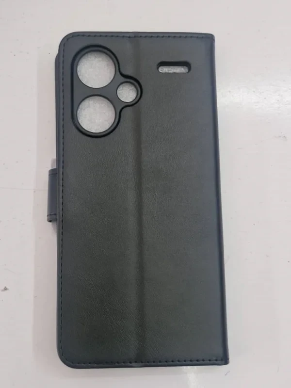 قاب کیفی مگنتی جاکارتی دار مشکی چرم xiaomi note 13 pro plus