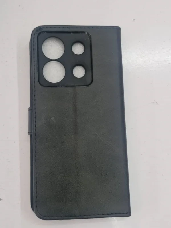 قاب کیفی مگنتی جاکارتی دار مشکی چرم xiaomi poco x6