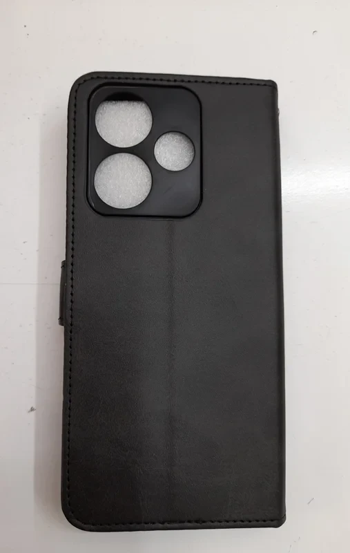 قاب کیفی مگنتی جاکارتی دار مشکی چرم xiaomi redmi 13