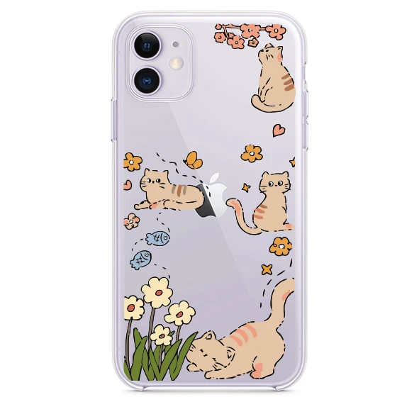 قاب گوشی- Cat & Flower
