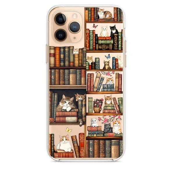 قاب گوشی- Cat & Library