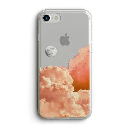 قاب گوشی – Cloud & Moon Colorful Orange