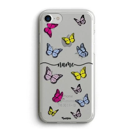 قاب گوشی Colorful Butterfly With Name