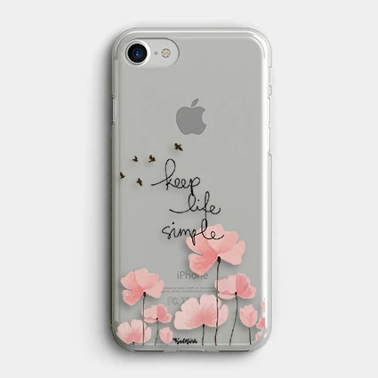 قاب گوشی – Keep Life Simple Flower
