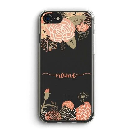 قاب گوشی – Orange Flower With Name
