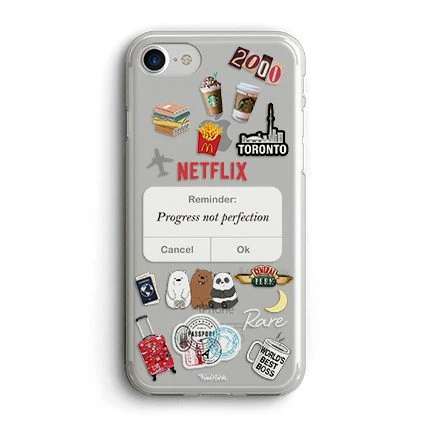 قاب گوشی Progress Not Perfection Stickers