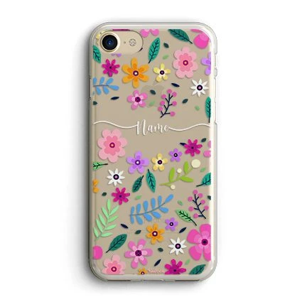 قاب گوشی Spring Clorful Flower With Name