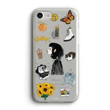 قاب گوشی Stickers With Sunflowers