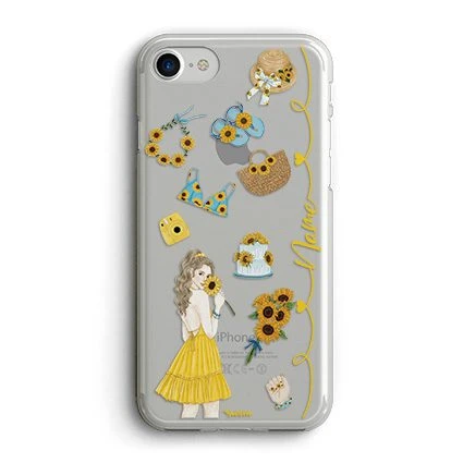 قاب گوشی – Sun Flower Girl With Name