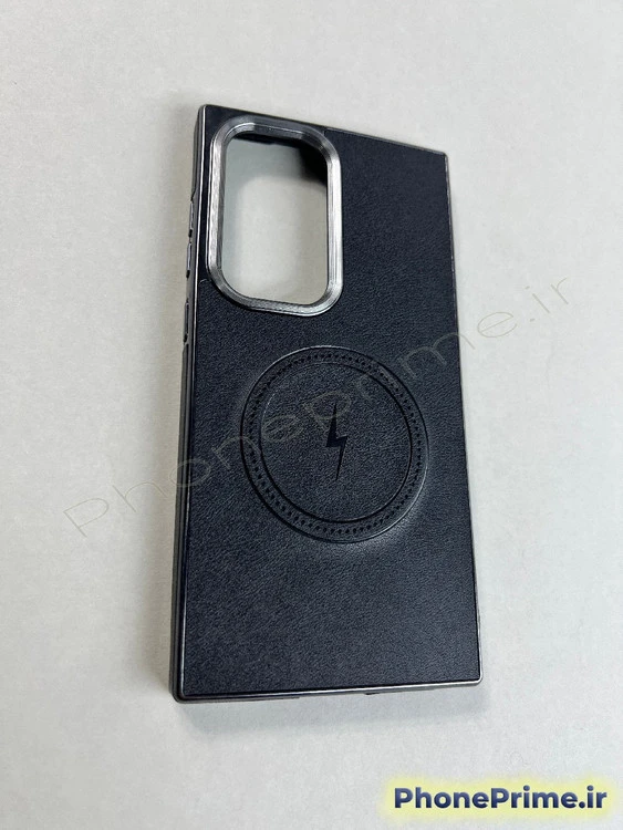قاب گوشی سامسونگ S24 Ultra مدل Air Case چرمی مگ سیف دار رنگ مشکی (نقد و اقساط)