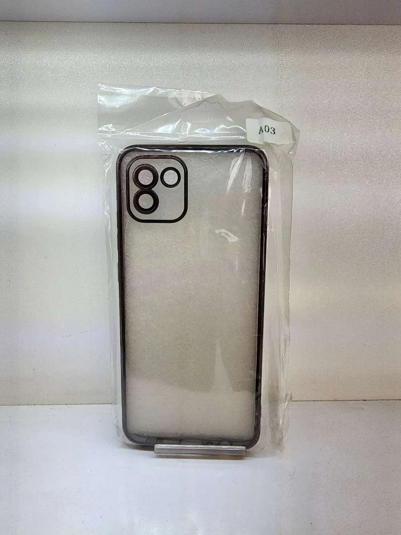 قاب گوشی شفاف مناسب برای مدل SAMSUNG A03 – مشکی
