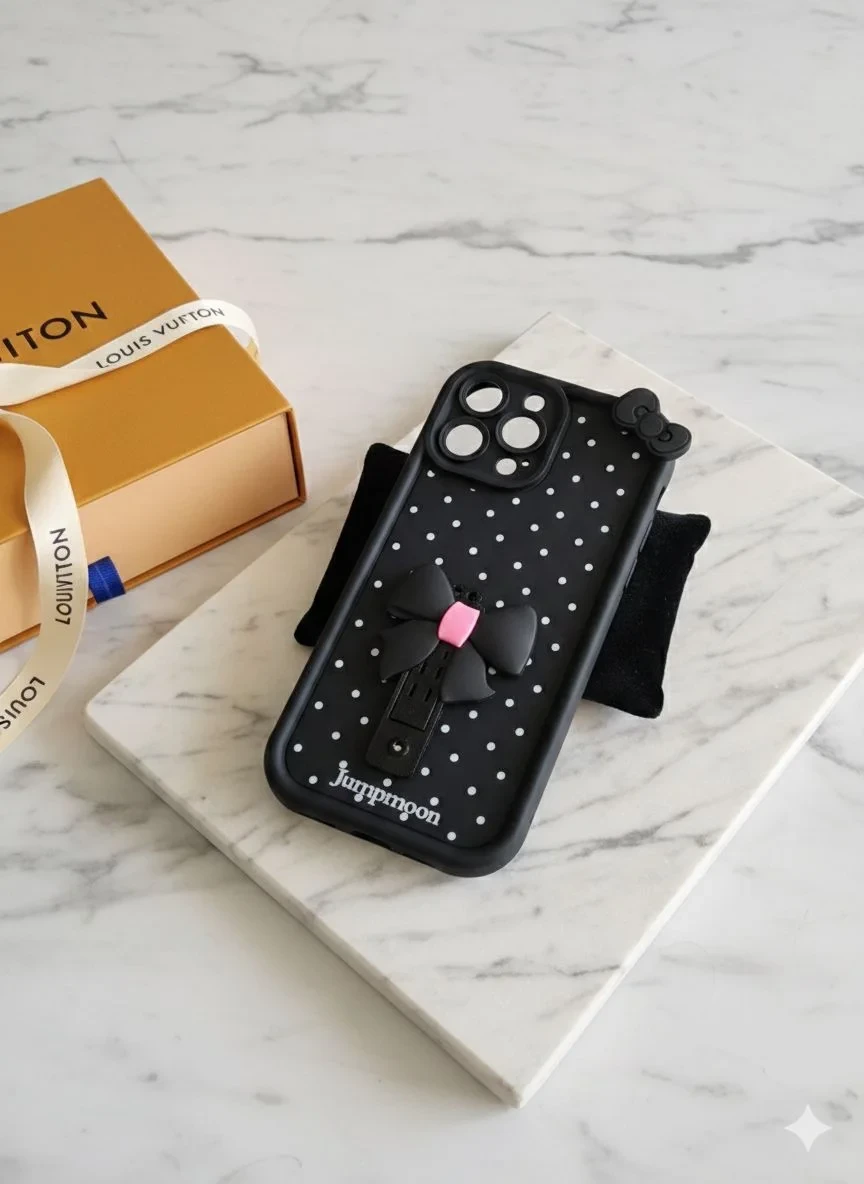 قاب گوشی فانتزی عروسکی ژله ای مناسب برای مدل IPhone 13 ProMax – مشکی