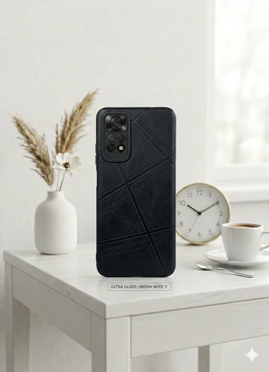 قاب گوشی ژله ای طرح چرمی REMAX مناسب برای مدل Xiaomi REDMI NOTE 11 – مشکی
