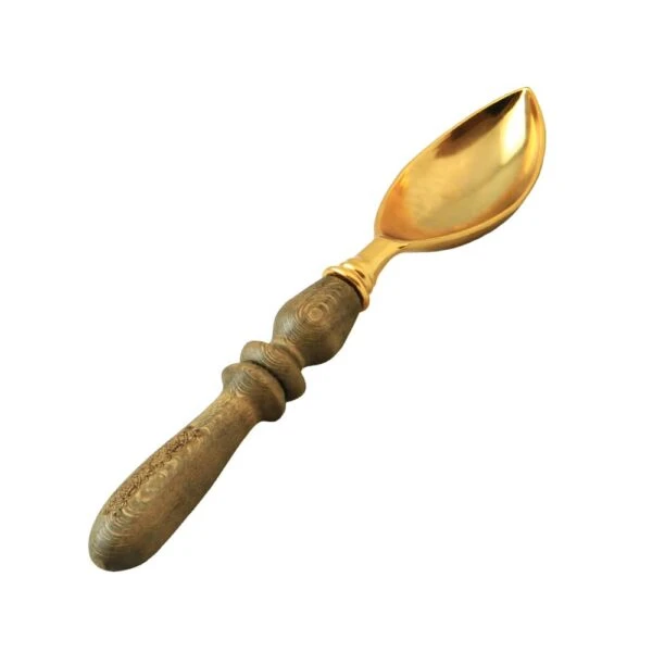 قاشق آجیل خوری مدل فلزی چوبی کد WG-0008