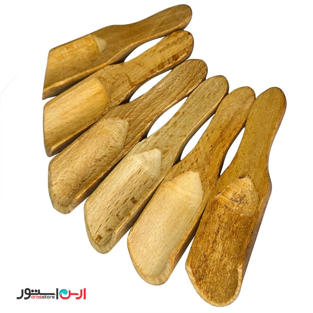 قاشق ادویه چوبی 6 تایی راش ترکیه برند بالتا